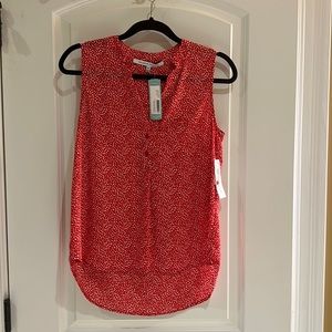 NWT Split Neck Sleeveless Blouse SP
